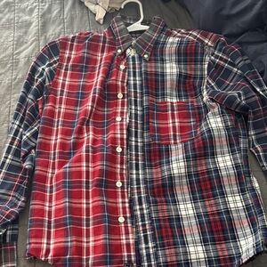 Abercrombie & Fitch Red and Blue Plaid Shirt